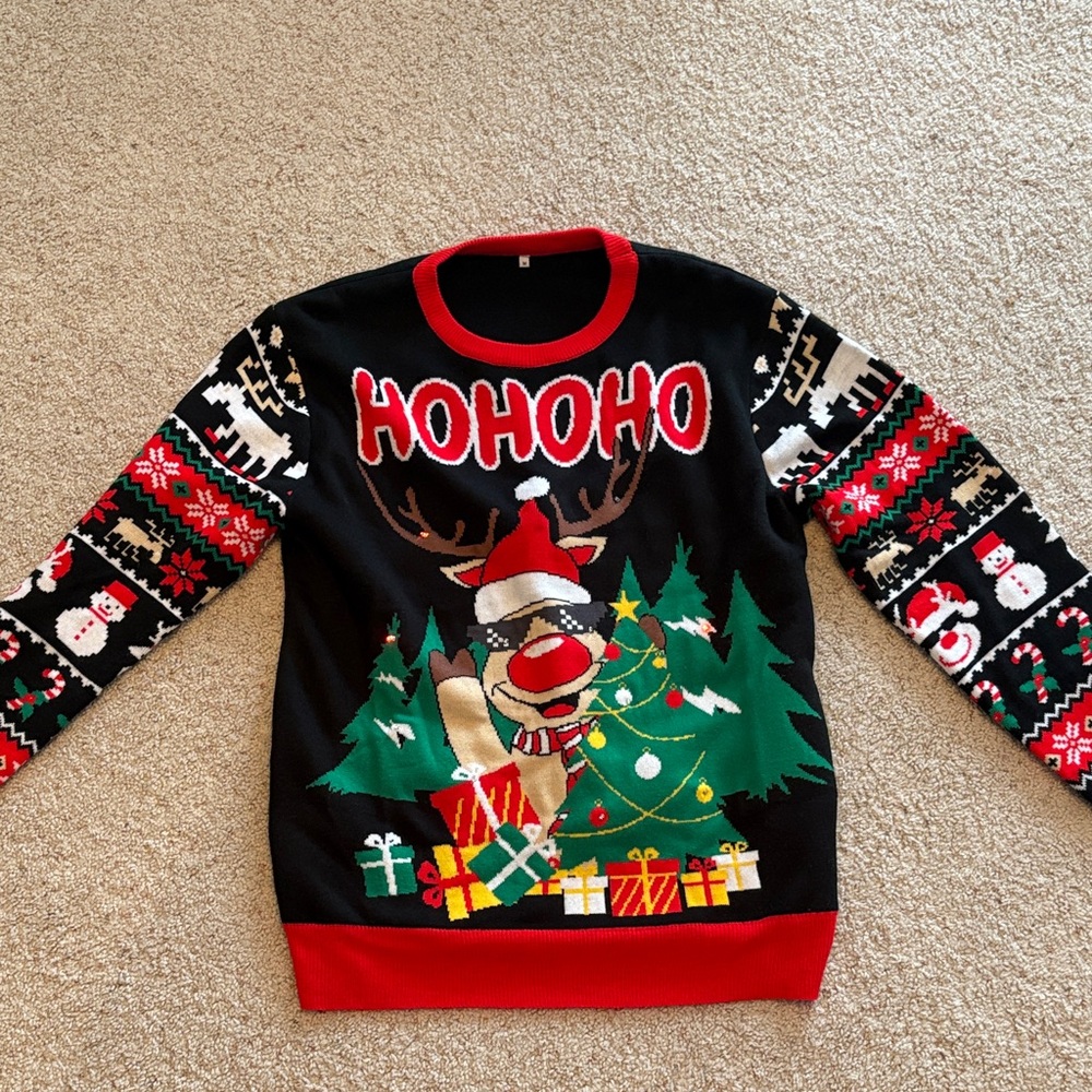 "Ho Ho Ho" Ugly Christmas sweater size Medium